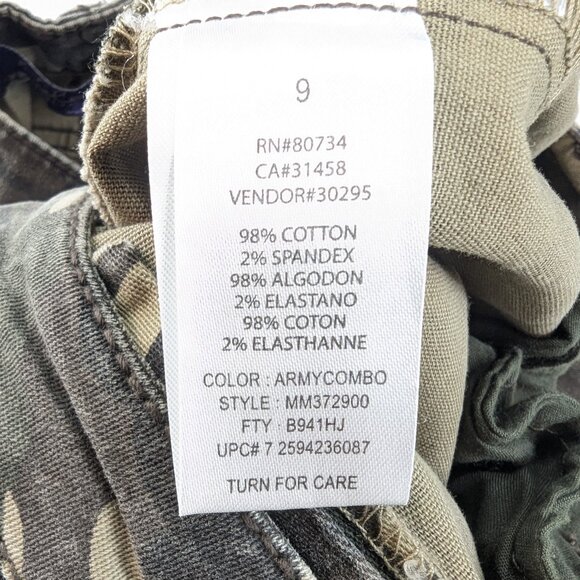 Miley Cyrus Max Azria Army Camo Pattern Junior Distressed Skinny Jeans Size 9 - Picture 11 of 11